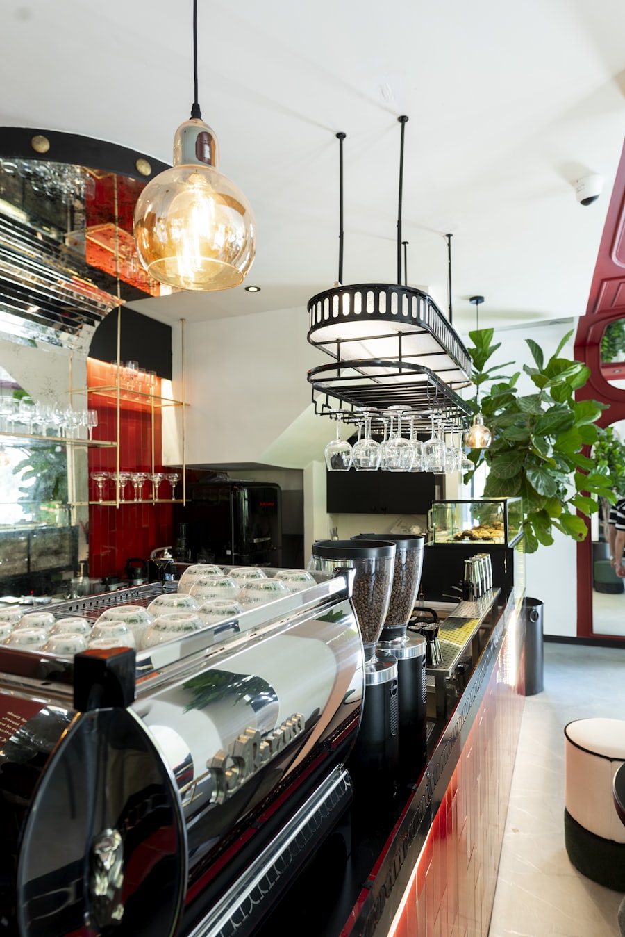 The counter, early morning
