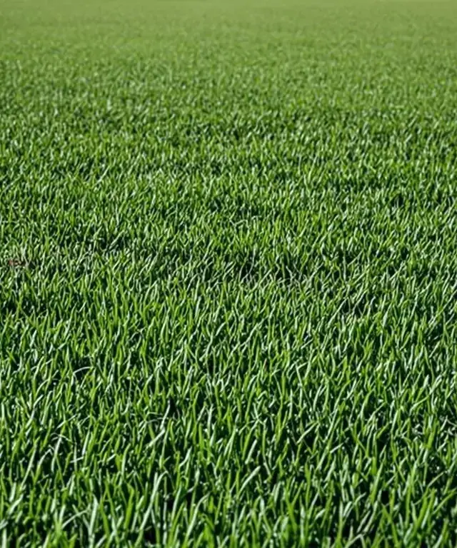A thick, even lawn six weeks after core aeration and overseeding