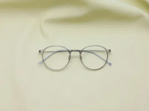 Lindberg Wren round eyeglasses in Brushed Silver